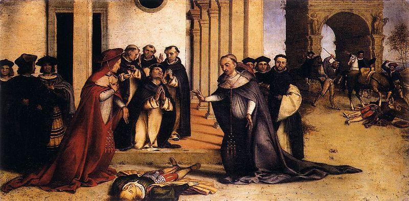 Lorenzo Lotto St Dominic Raises Napoleone Orsini oil painting picture